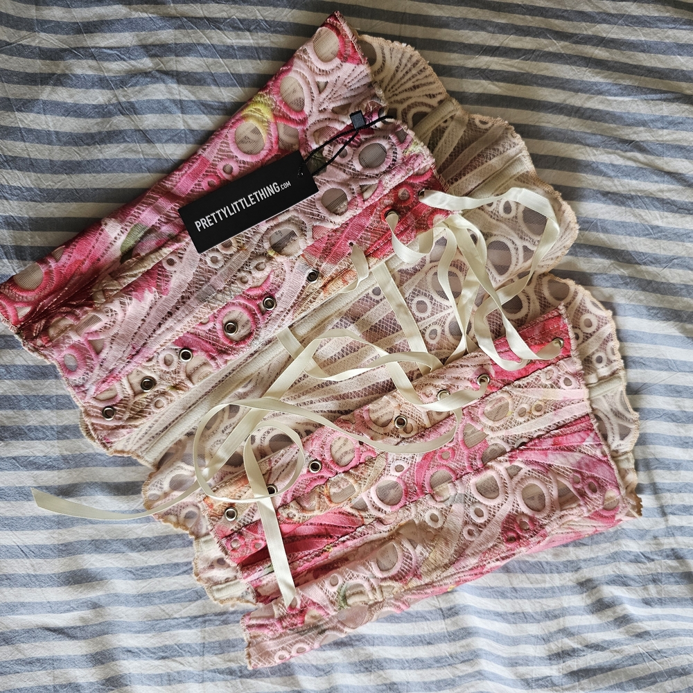 Pink Patterned Tube Top - Picture 2 of 4